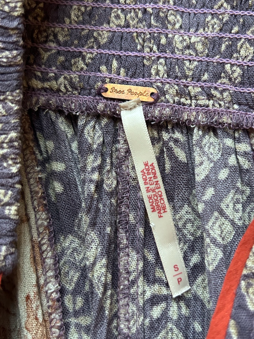 Free People Sayulita Shirred Shorts in Dusk Combo - Picture 4 of 7